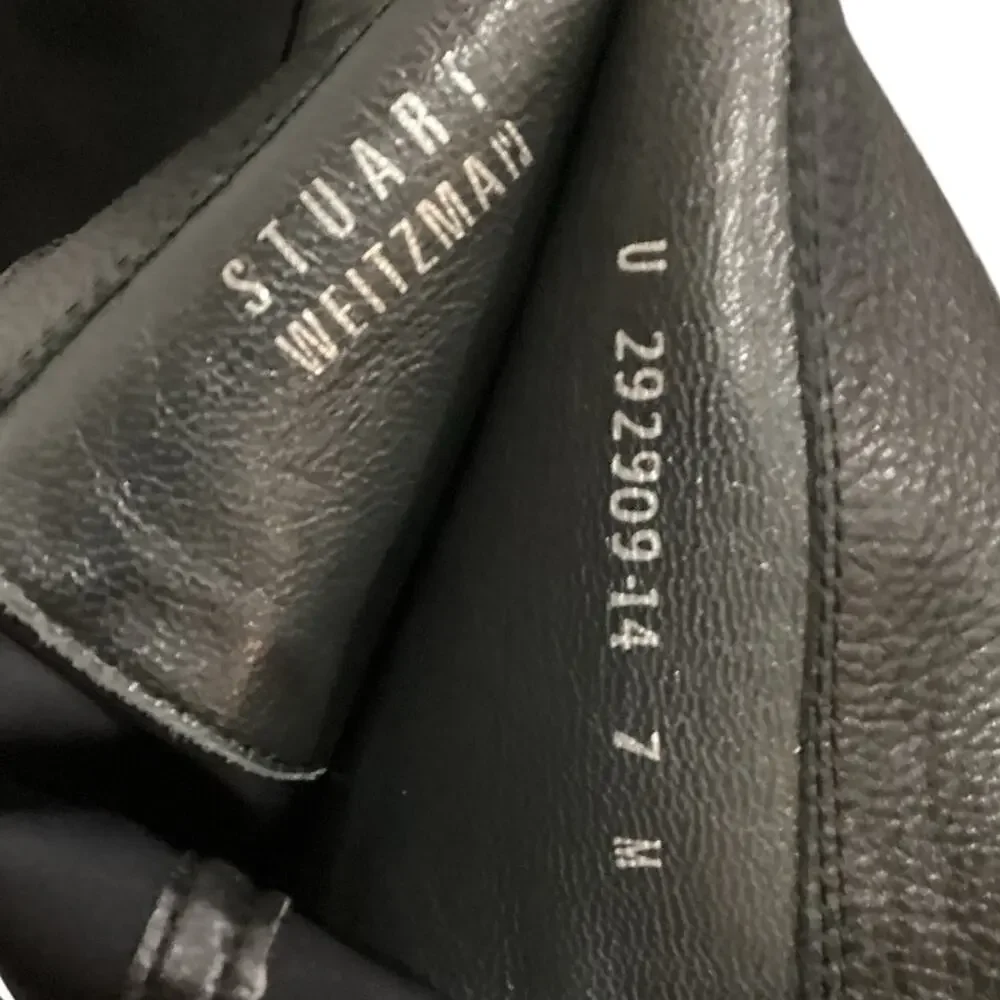 Stuart Weitzman 5050 Fringe Over The Knee Boot In Black Nappa Leather Size 7 - Picture 15 of 16